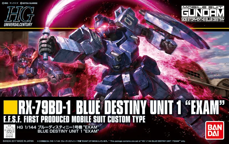 RX-79BD-1 Blue Destiny Unit 1 (2007) box