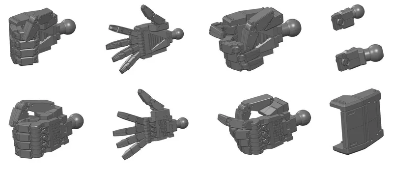 Bphd MS Hand 01 (1/144/Federation/Dark Gray)